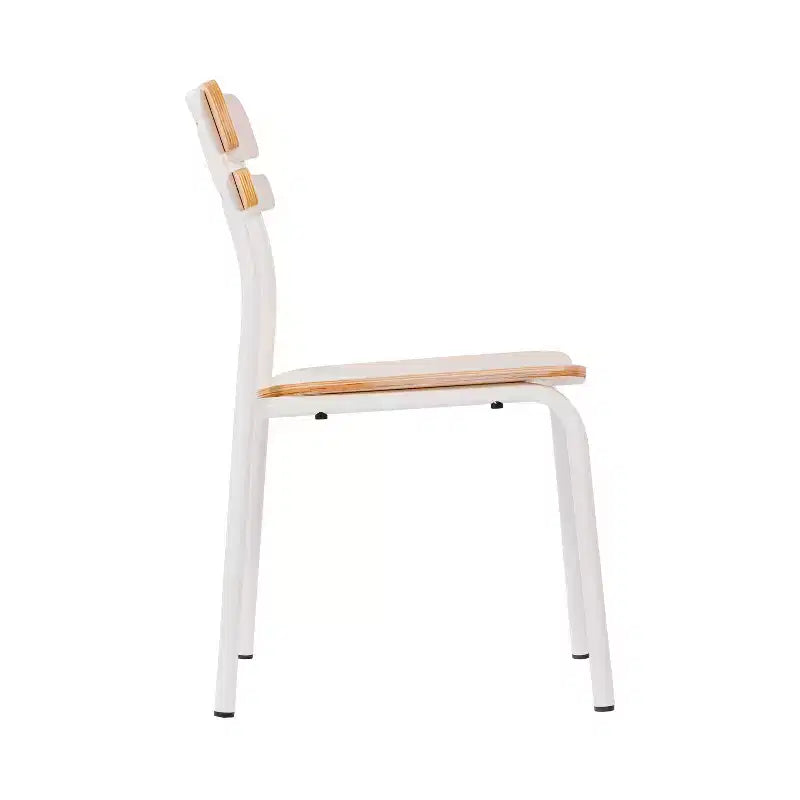 Lot de 2 chaises de salle à manger Flash Furniture Cyprus de qualité commerciale en bois massif avec structure en métal et finition antique