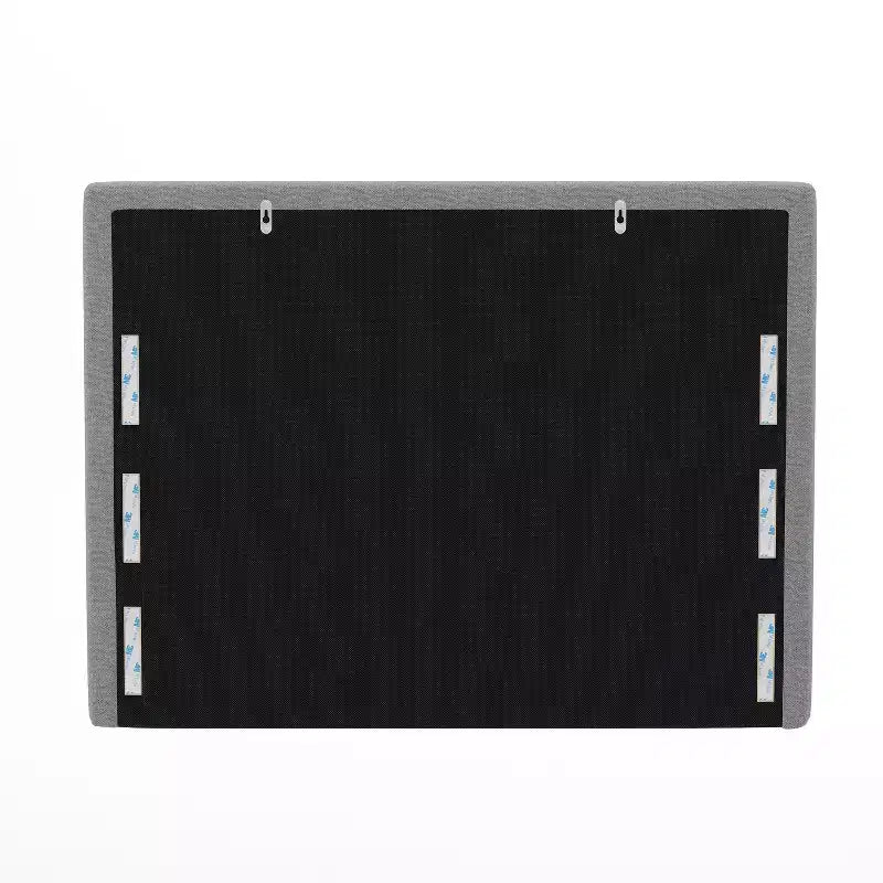 Merrick Lane Faux Linen Headboard with Stylish Upholstery, Dual Hanging Options, Charging Station with 2 Outlets, USB Port, USB-C Port