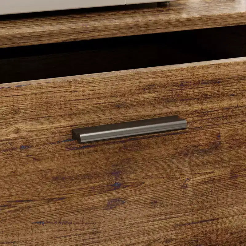 Famapy 59 in. W Kitchen Wood Buffet Sideboard Pantry Cabinet For Dining Room with Metal MDoors 3-Drawers Shelves