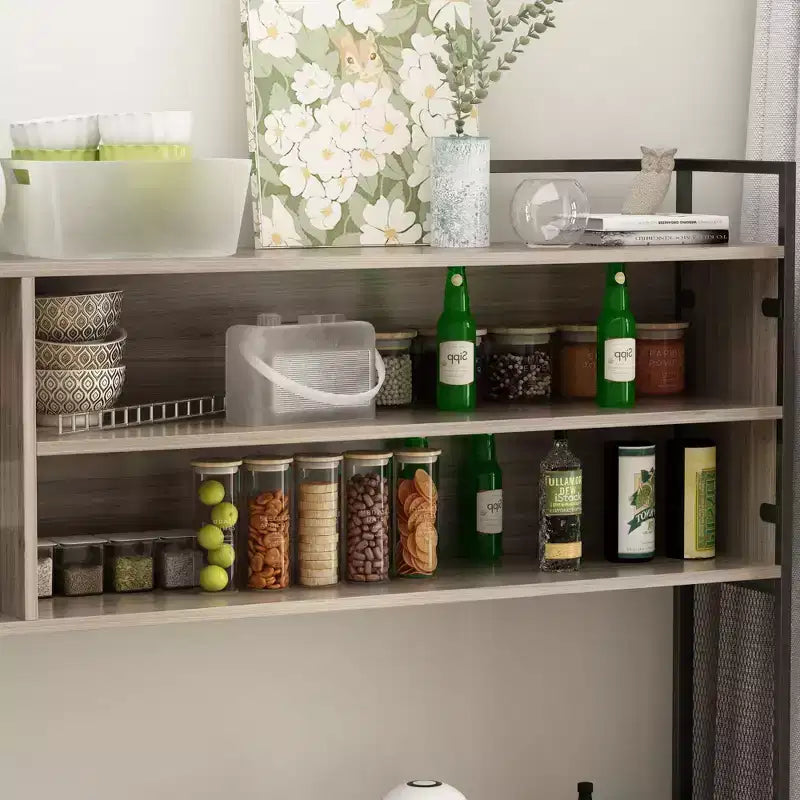 Famapy 59 in. W Kitchen Wood Buffet Sideboard Pantry Cabinet For Dining Room with Metal MDoors 3-Drawers Shelves