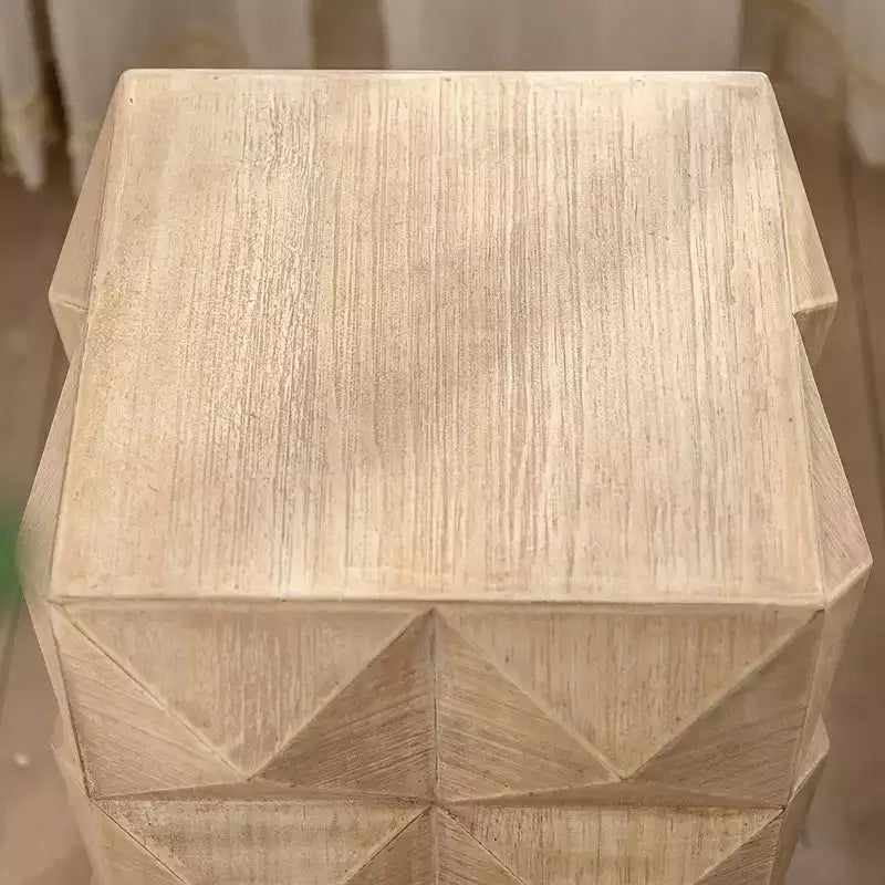 Table basse rétro, table basse moderne en bois en forme de colonne pour salon, chambre et appartement, tridimensionnelle