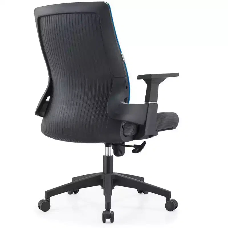 Chaise de bureau ergonomique en maille LeisureMod Brio – Soutien lombaire respirant – Chaise de bureau pivotante et inclinable réglable