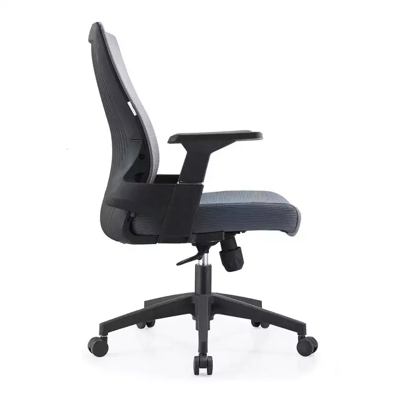 Chaise de bureau ergonomique en maille LeisureMod Brio – Soutien lombaire respirant – Chaise de bureau pivotante et inclinable réglable