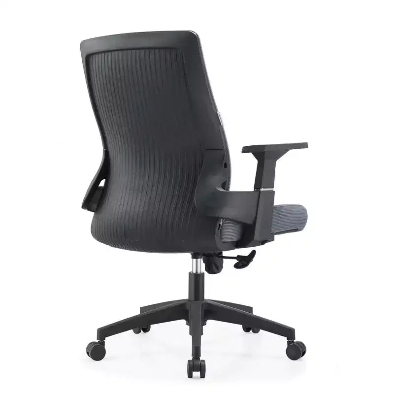 Chaise de bureau ergonomique en maille LeisureMod Brio – Soutien lombaire respirant – Chaise de bureau pivotante et inclinable réglable