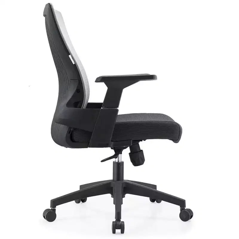 Chaise de bureau ergonomique en maille LeisureMod Brio – Soutien lombaire respirant – Chaise de bureau pivotante et inclinable réglable