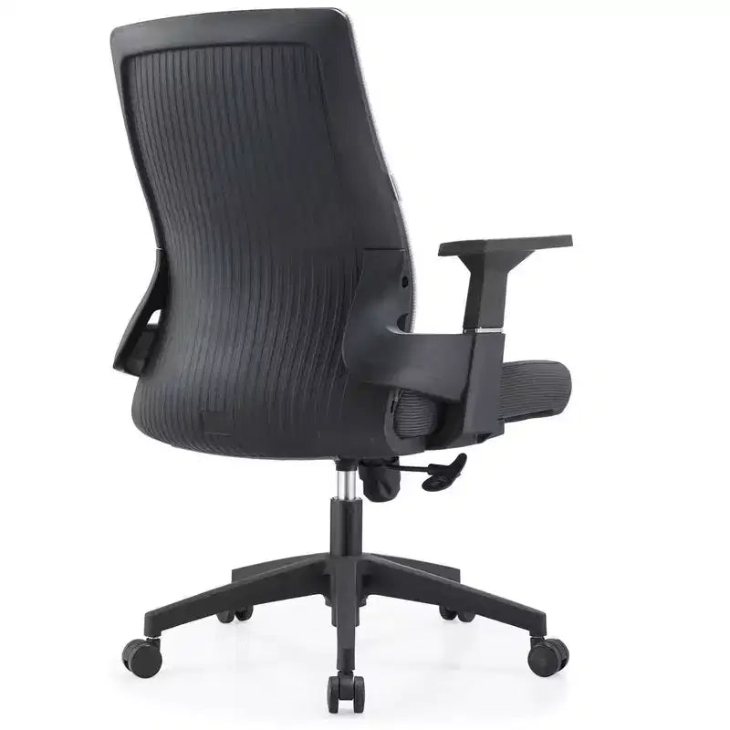 Chaise de bureau ergonomique en maille LeisureMod Brio – Soutien lombaire respirant – Chaise de bureau pivotante et inclinable réglable