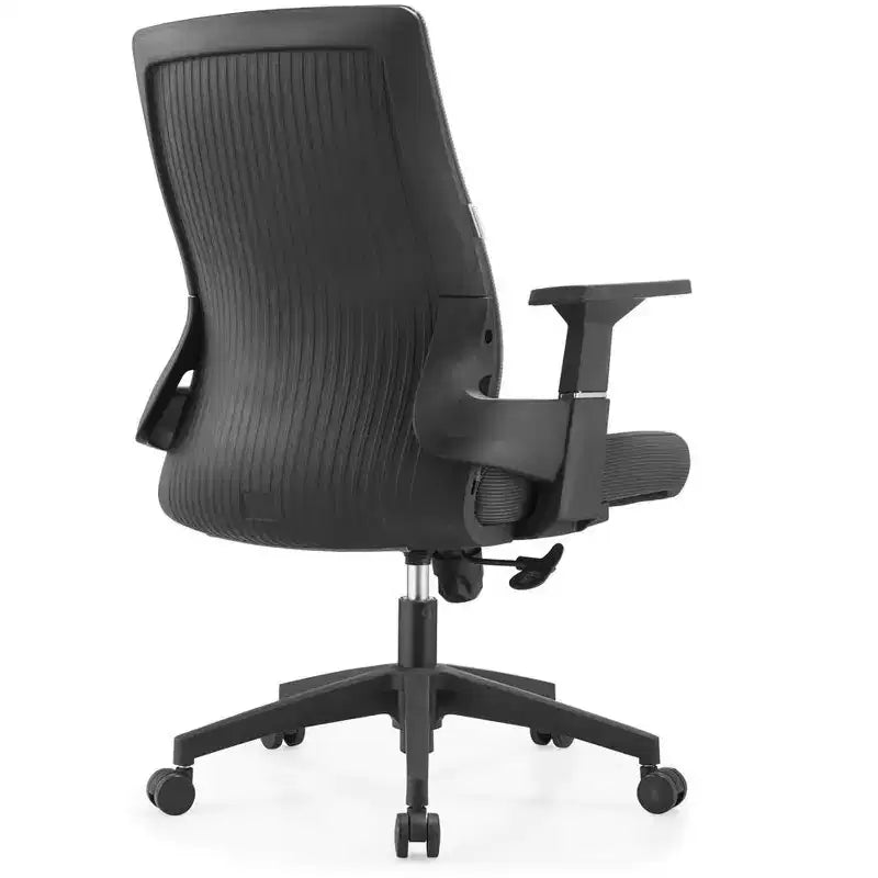 Chaise de bureau ergonomique en maille LeisureMod Brio – Soutien lombaire respirant – Chaise de bureau pivotante et inclinable réglable