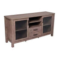 Merrick Lane Two-Drawer Engineered Wood Buffet Sideboard Cabinet with Open Shelf, Two Tempered Glass Cabinet Doors for Dining Room/Kitchen