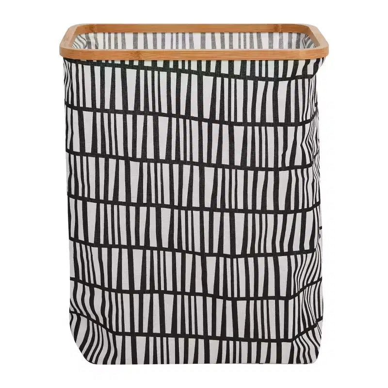 Panier à linge rectangulaire Krush avec rebord en bambou Household Essentials