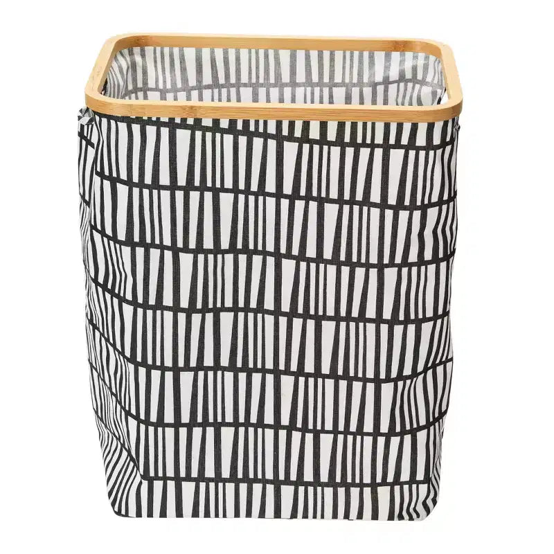 Panier à linge rectangulaire Krush avec rebord en bambou Household Essentials