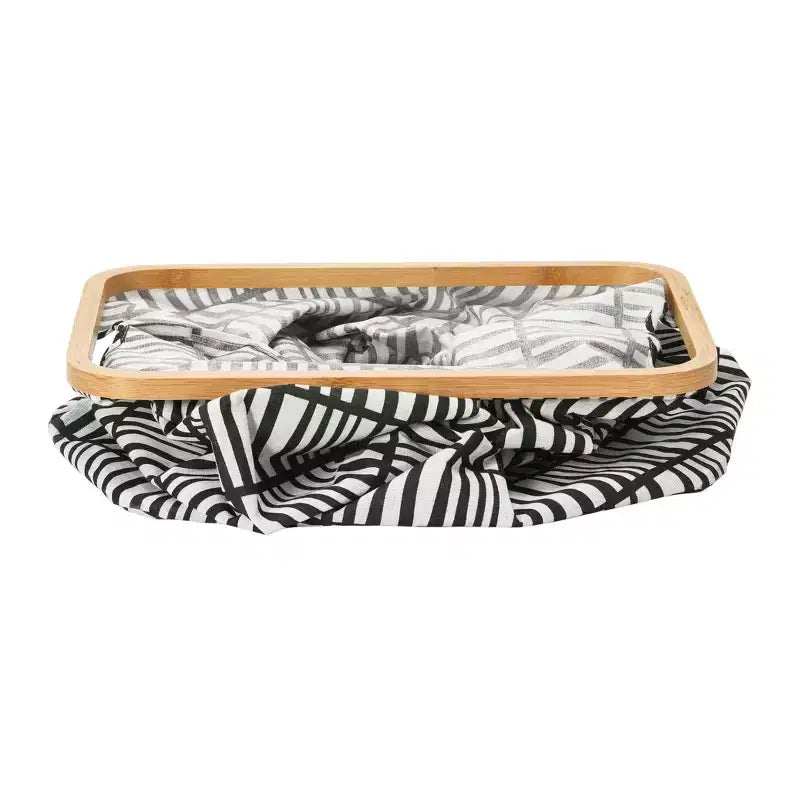 Panier à linge rectangulaire Krush avec rebord en bambou Household Essentials