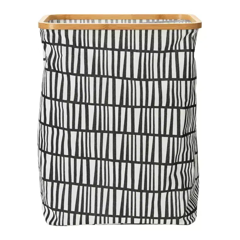 Panier à linge rectangulaire Krush avec rebord en bambou Household Essentials
