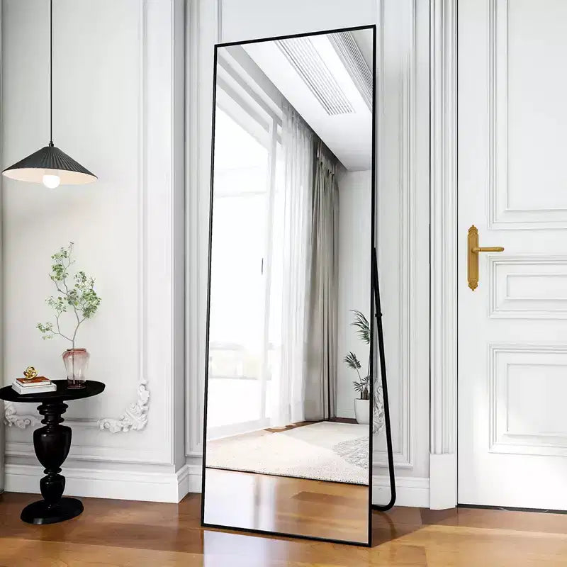 HOMLUX 64x21/58x18 Rectangular Leaning Floor Mirror Full Length Standing Mirror Bathroom