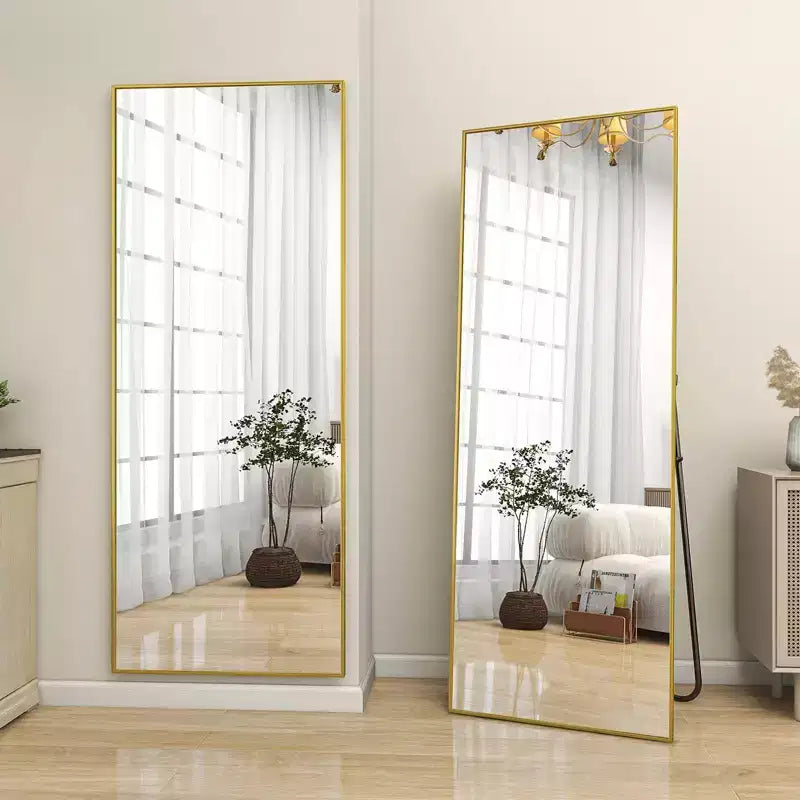 HOMLUX 64x21/58x18 Rectangular Leaning Floor Mirror Full Length Standing Mirror Bathroom