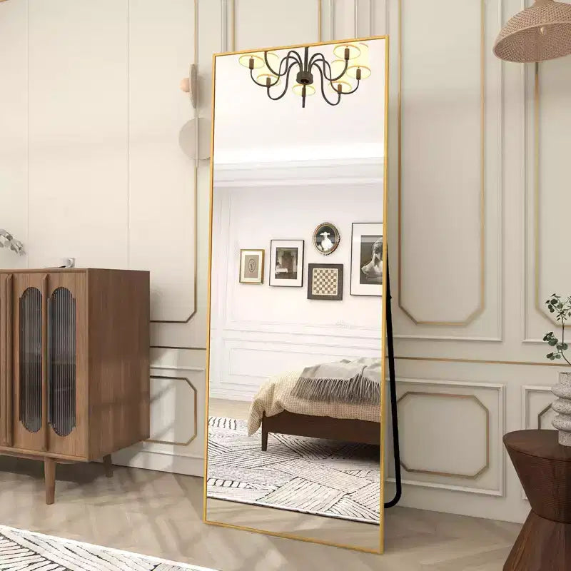 HOMLUX 64x21/58x18 Rectangular Leaning Floor Mirror Full Length Standing Mirror Bathroom