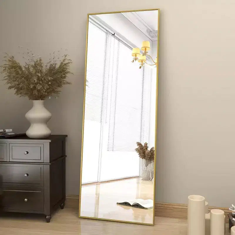 HOMLUX 64x21/58x18 Rectangular Leaning Floor Mirror Full Length Standing Mirror Bathroom