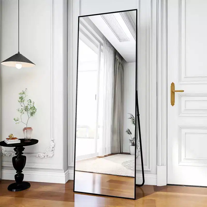 HOMLUX 64x21/58x18 Rectangular Leaning Floor Mirror Full Length Standing Mirror Bathroom