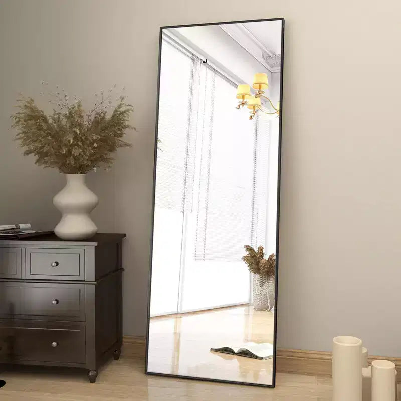 HOMLUX 64x21/58x18 Rectangular Leaning Floor Mirror Full Length Standing Mirror Bathroom