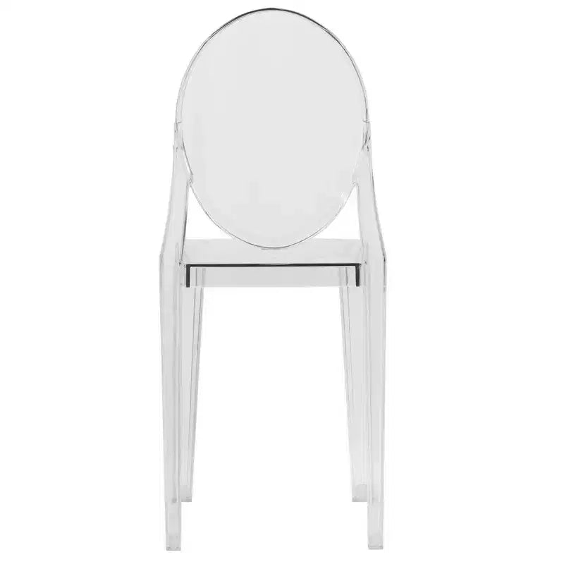 LeisureMod Marion Chaise moderne en acrylique, chaise fantôme du milieu du siècle avec assise moulée, idéale pour la salle à manger, la cuisine, le bureau, le salon, le café ou l'espace de travail