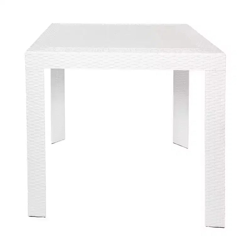 Table de salle à manger d'extérieur carrée 31 pouces LeisureMod Mace Collection - Table de bistrot de patio tissée moderne toutes saisons