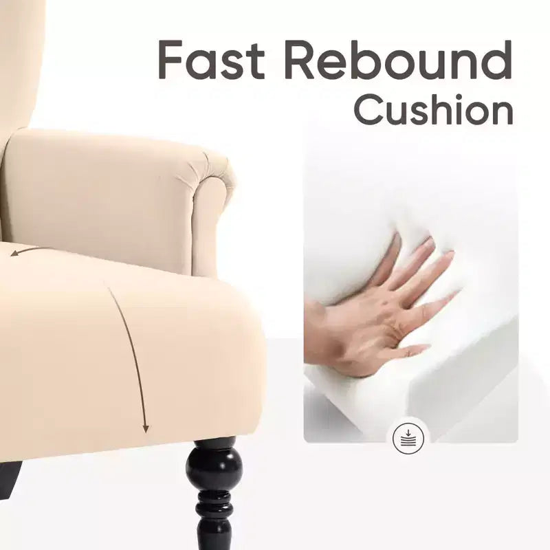 Hyleory 31'' Wide Velvet Wingback Chair