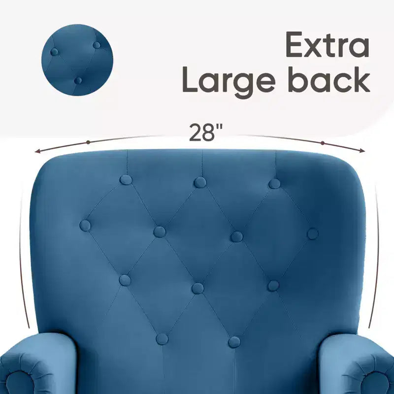 Hyleory 31'' Wide Velvet Wingback Chair