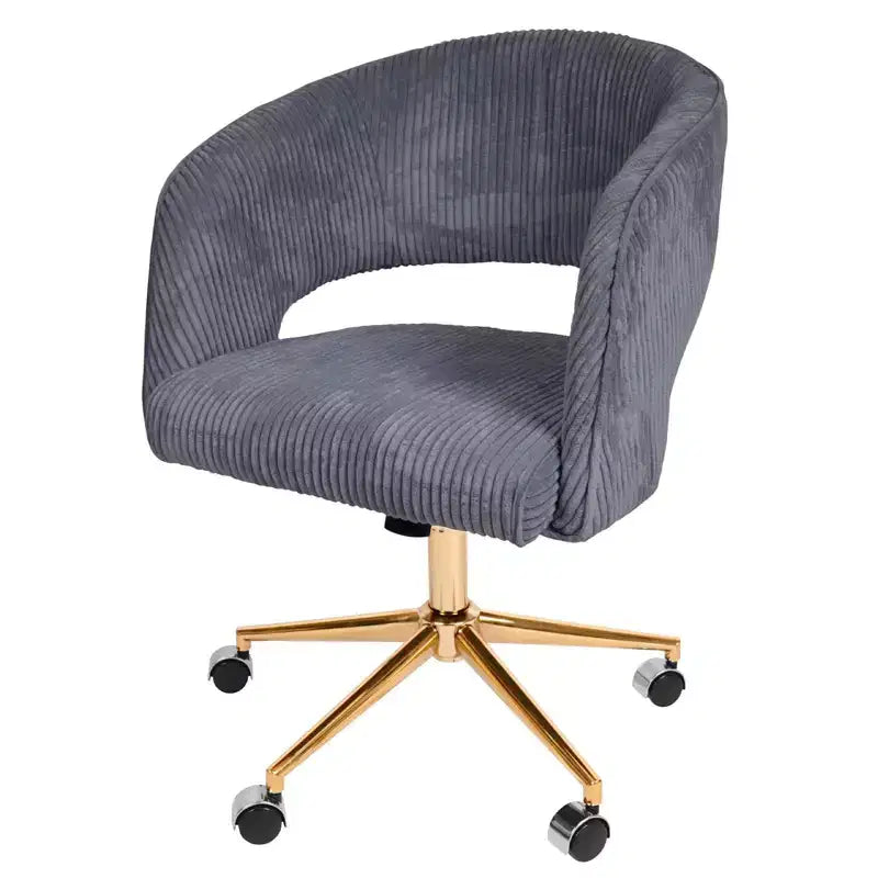 Hyleory Corduroy adjustable movable Task Office Chair