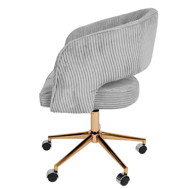 Hyleory Corduroy adjustable movable Task Office Chair