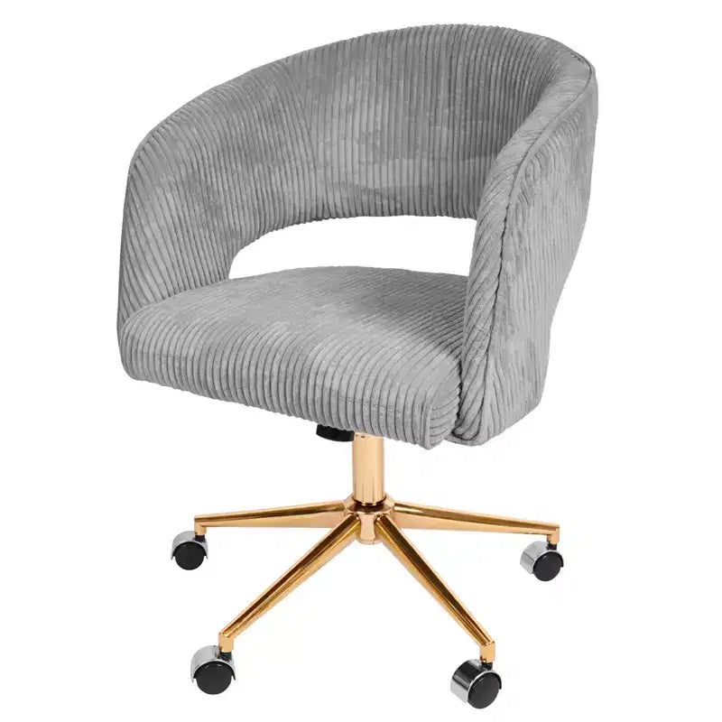 Hyleory Corduroy adjustable movable Task Office Chair
