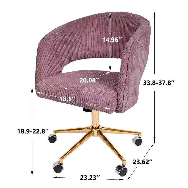 Hyleory Corduroy adjustable movable Task Office Chair