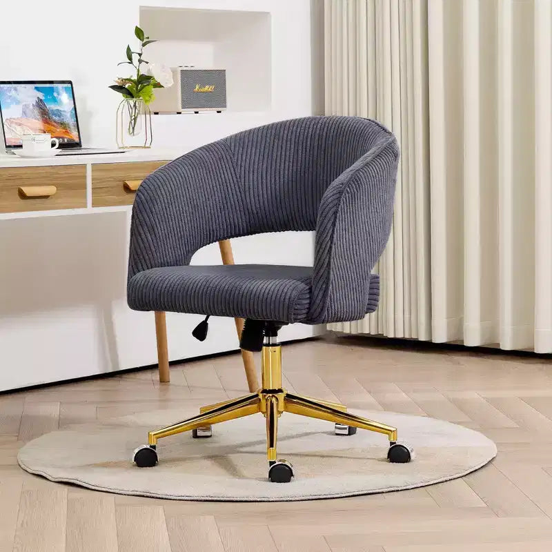 Hyleory Corduroy adjustable movable Task Office Chair
