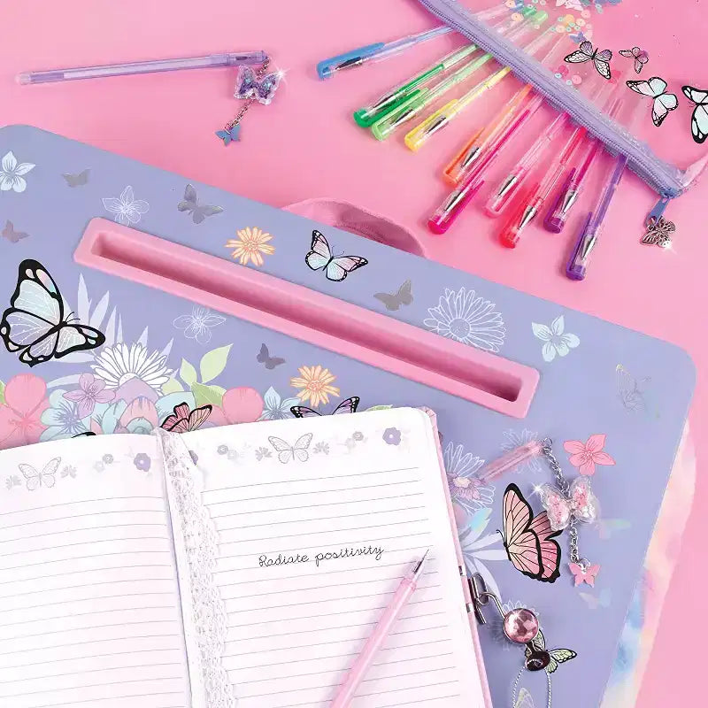 Make It Real: Butterfly Lap Desk - Purple Pastels & Butterflies