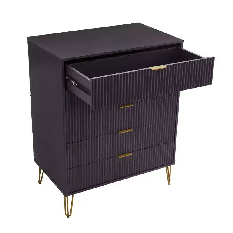 Manhattan Comfort Dumbo 3pc 5 Drawer Dresser, 6 Drawer Dresser and Nightstand Set