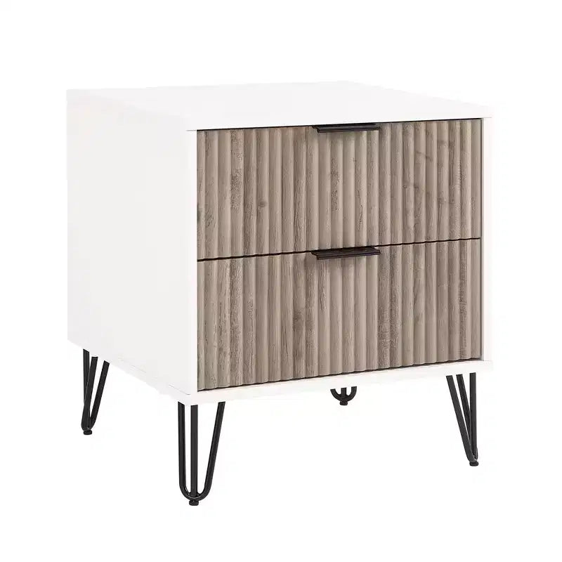 Manhattan Comfort Dumbo 3pc 5 Drawer Dresser, 6 Drawer Dresser and Nightstand Set