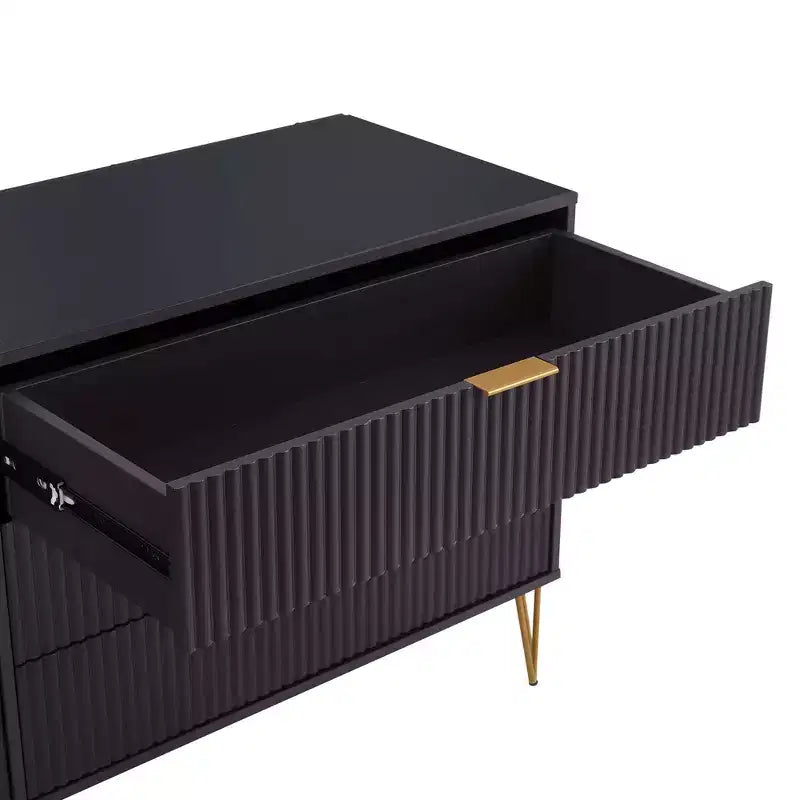 Manhattan Comfort Dumbo 3pc 5 Drawer Dresser, 6 Drawer Dresser and Nightstand Set