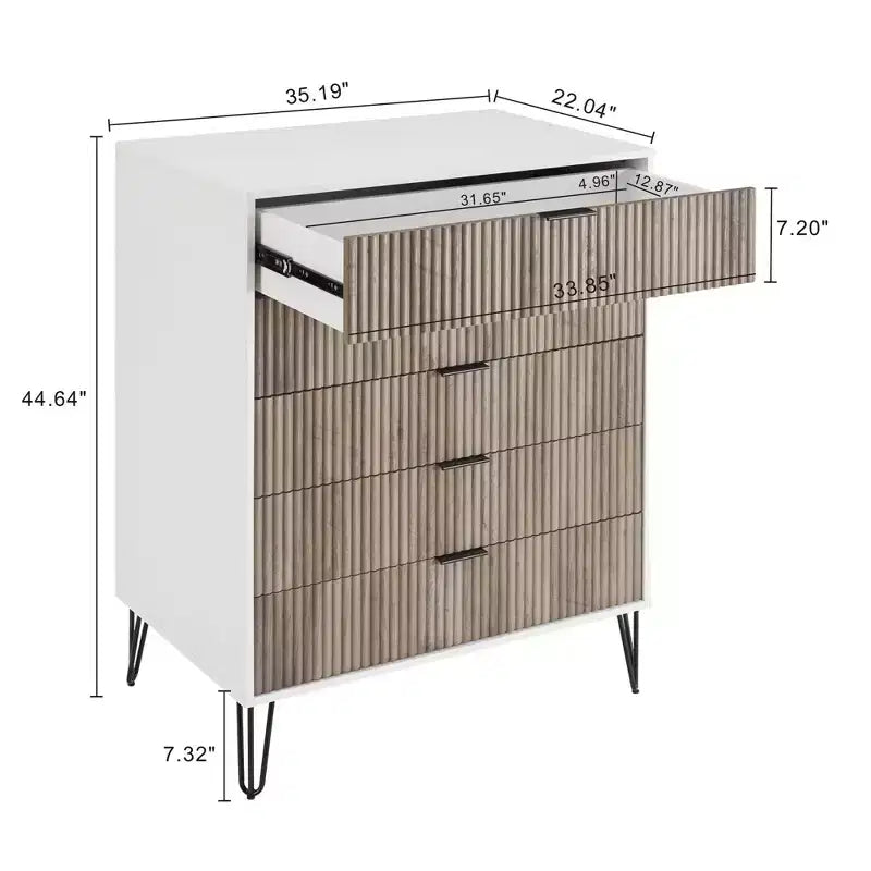 Manhattan Comfort Dumbo 5 Drawer Dresser