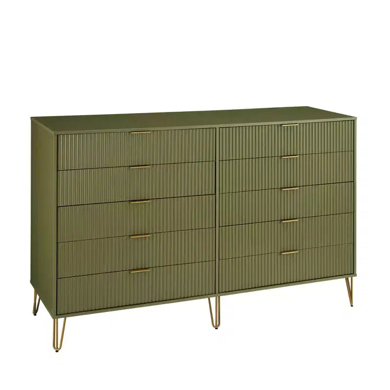 Commode double Manhattan Comfort Dumbo à 10 tiroirs