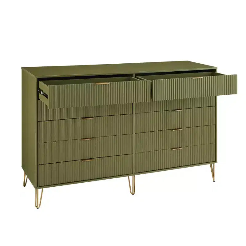 Commode double Manhattan Comfort Dumbo à 10 tiroirs