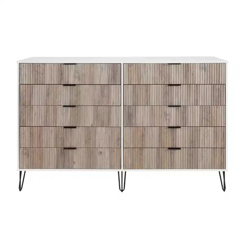 Commode double Manhattan Comfort Dumbo à 10 tiroirs