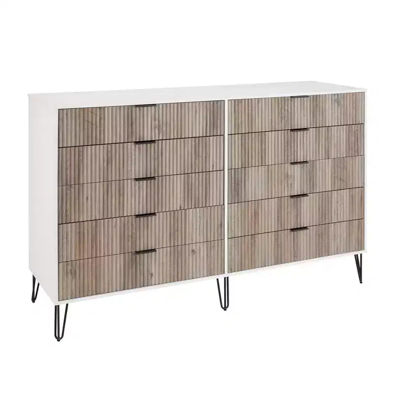 Commode double Manhattan Comfort Dumbo à 10 tiroirs