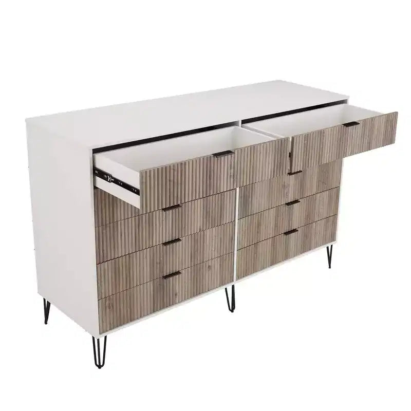 Commode double Manhattan Comfort Dumbo à 10 tiroirs