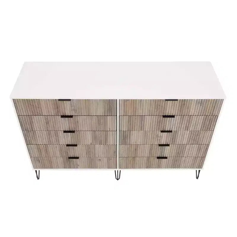 Commode double Manhattan Comfort Dumbo à 10 tiroirs