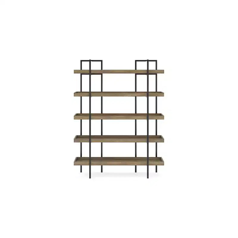 Signature Design by Ashley Montia 76 5 Shelf Bookcase, Light Brown