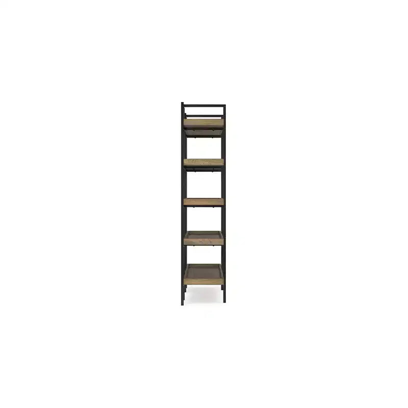 Signature Design by Ashley Montia 76 5 Shelf Bookcase, Light Brown