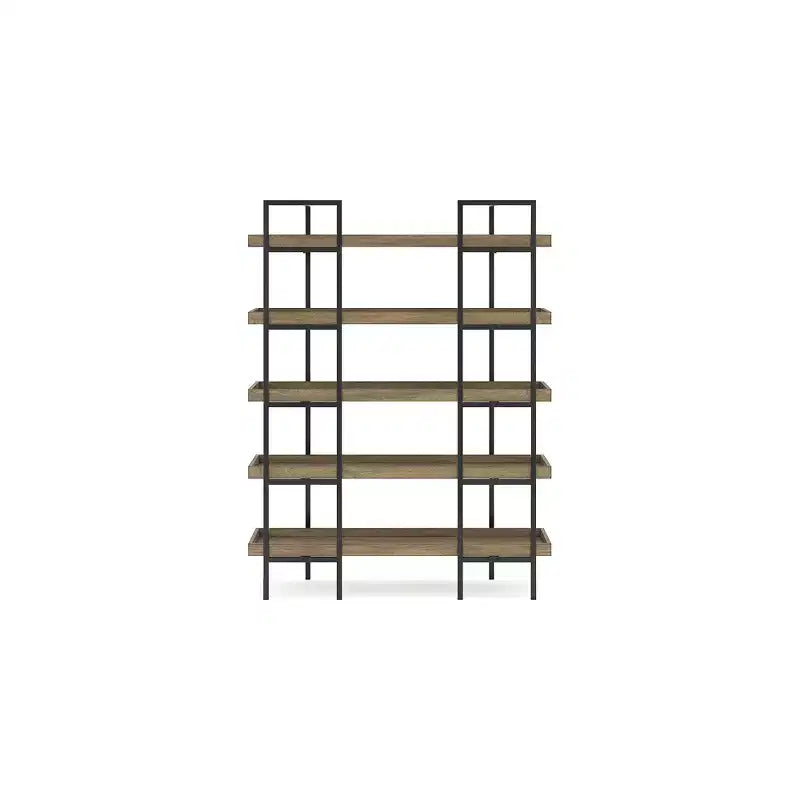 Signature Design by Ashley Montia 76 5 Shelf Bookcase, Light Brown