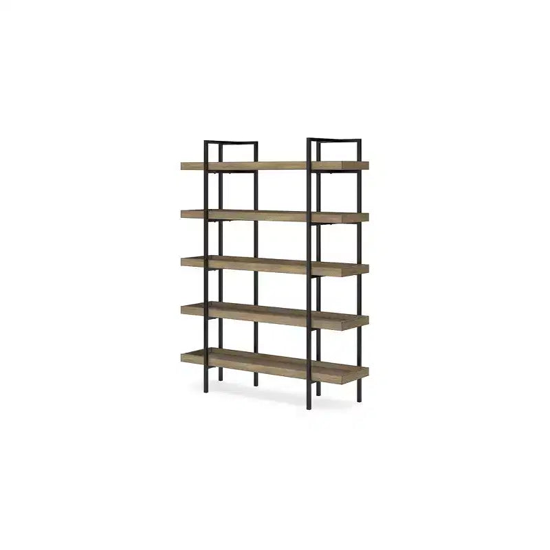 Signature Design by Ashley Montia 76 5 Shelf Bookcase, Light Brown