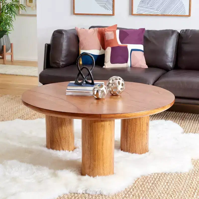 Mork 3 Leg Round Coffee Table - COF6604 - Safavieh