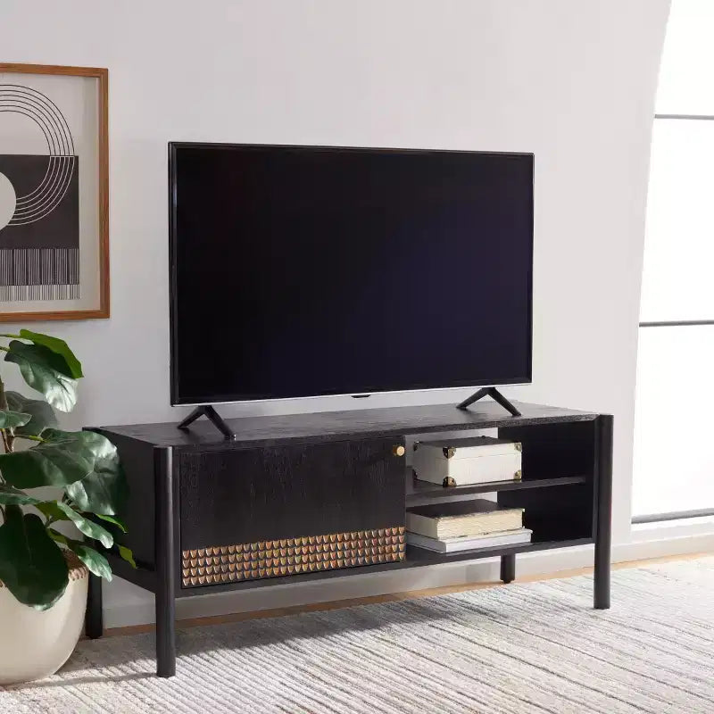 Errington 2 Shelf Media Stand - MED9000 - Black/Natural - Safavieh