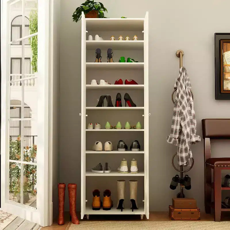 Famapy 2-Doors Tall Entryway Shoe Cabinet With 8-Tier Shelves