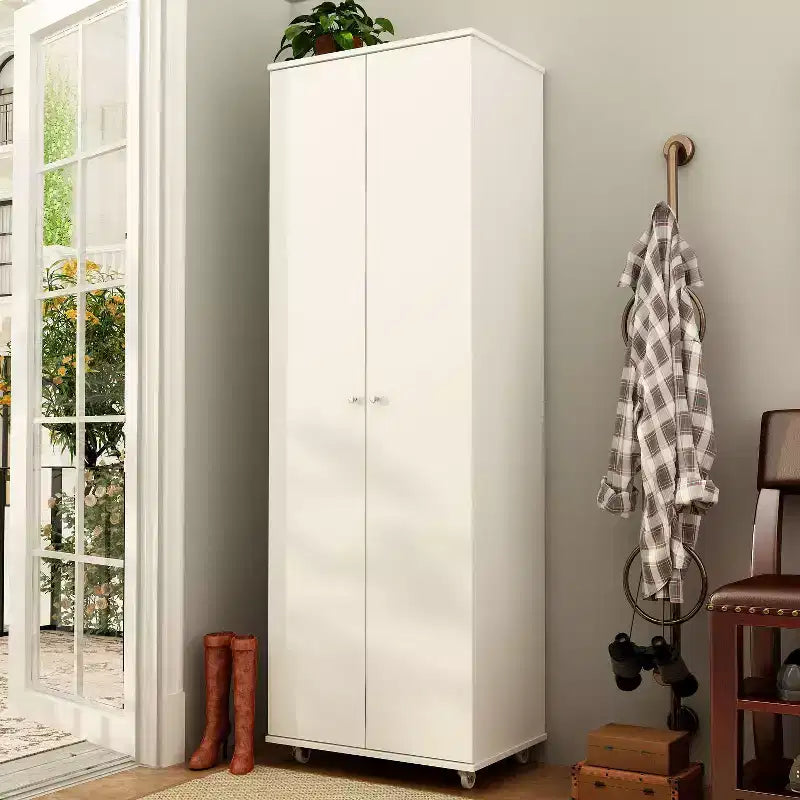 Famapy 2-Doors Tall Entryway Shoe Cabinet With 8-Tier Shelves
